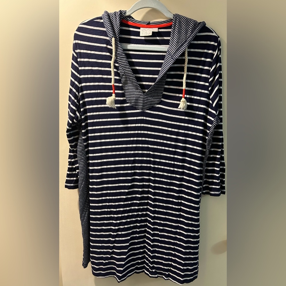 Beach Break nautical swim cover up.